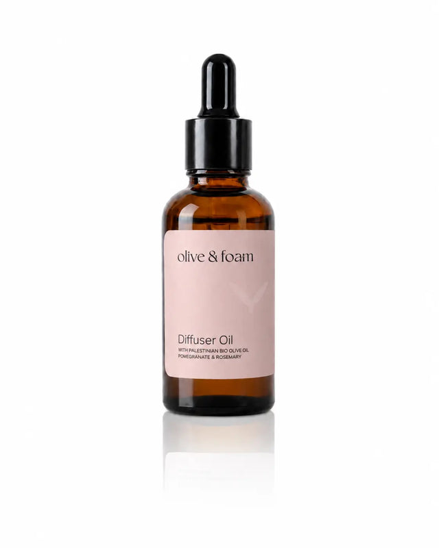 Olive & Foam Diffuser Oil Pomegranate & Rosemary 30ml bottle
