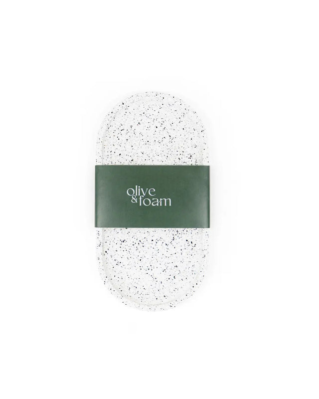 Olive & Foam handmade ceramic soap tray for bathroom