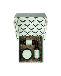 Olive & Foam Body Set Sage & Citrus gift box — scrub oil and mist trio UAE