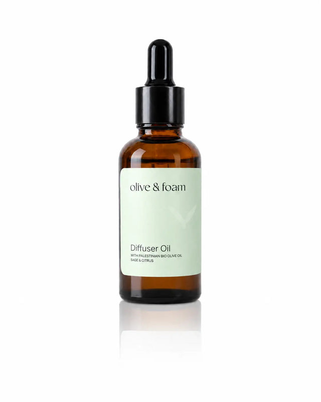 Olive & Foam Diffuser Oil Sage & Citrus 30ml bottle