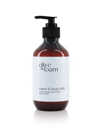Olive & Foam Hand & Body Milk Sage & Citrus 300ml with shea butter and aloe vera