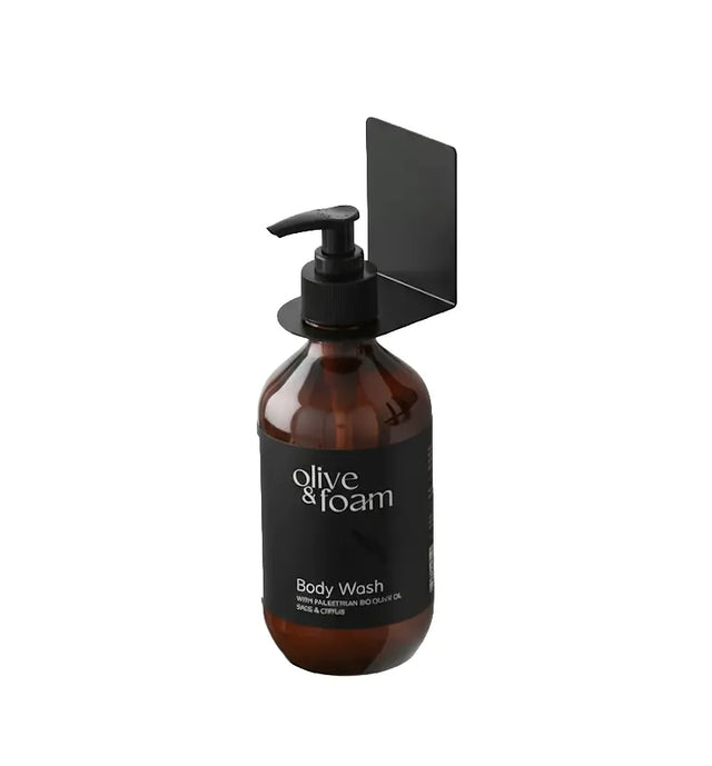 Olive & Foam wall mount holder for hand wash bottle — bathroom accessory